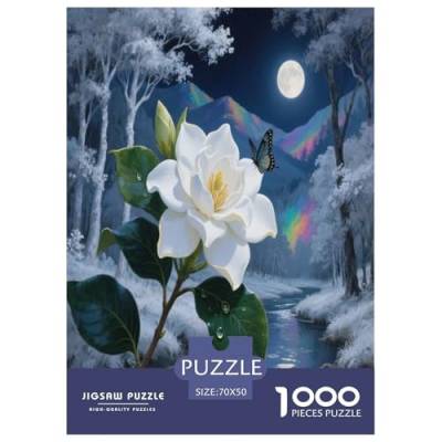 Gardenien Puzzles 1000 Teile Schwer Puzzle Spielzeug Pädagogisches Spiel Impossible Herausforderungsspielzeug Für Erwachsene Kinder 70x50cm/1000pcs von ChengzeTCo